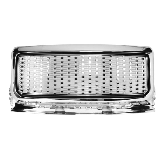 Ikon Motorsports Compatible with 15-20 GMC Canyon Denali Style Front Bumper Hood Grill Grille - Chrome