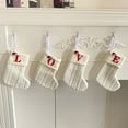 thumbnail image 2 of Initial Christmas Stockings, Monogram Letters Personalized Gift for Family Last Name Soft Faux Fur Christmas Ornament Tree Decorations, 2 of 5