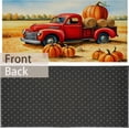 thumbnail image 6 of Happy Spring Entrance Door Mat,Thanksgiving Day Decor Doormat,Red Truck and Pumpkin Rugs Non-Slip Carpet Rugs with Felt Decorative for Home/Indoor/Outdoor 17" x 30", 6 of 6