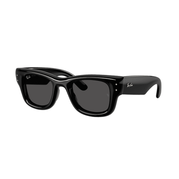 RAY-BAN RB4940 WAYFARER PUFFER Square Shape Sunglasses Black Frame | Ultra Black - Lens 50mm