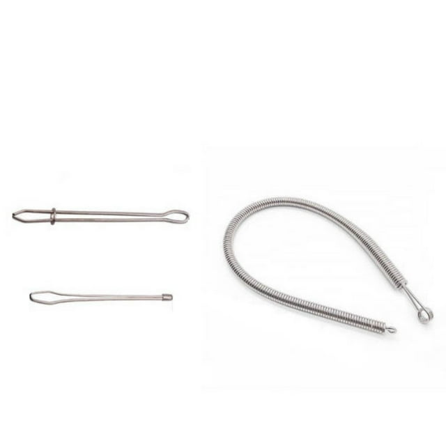 Juego de herramientas para enhebrador de cordón 3PCS - Aguja enhebradora de cuerda con resorte y clips elásticos para sudaderas, pantalones, costura casera y reemplazo de cordón