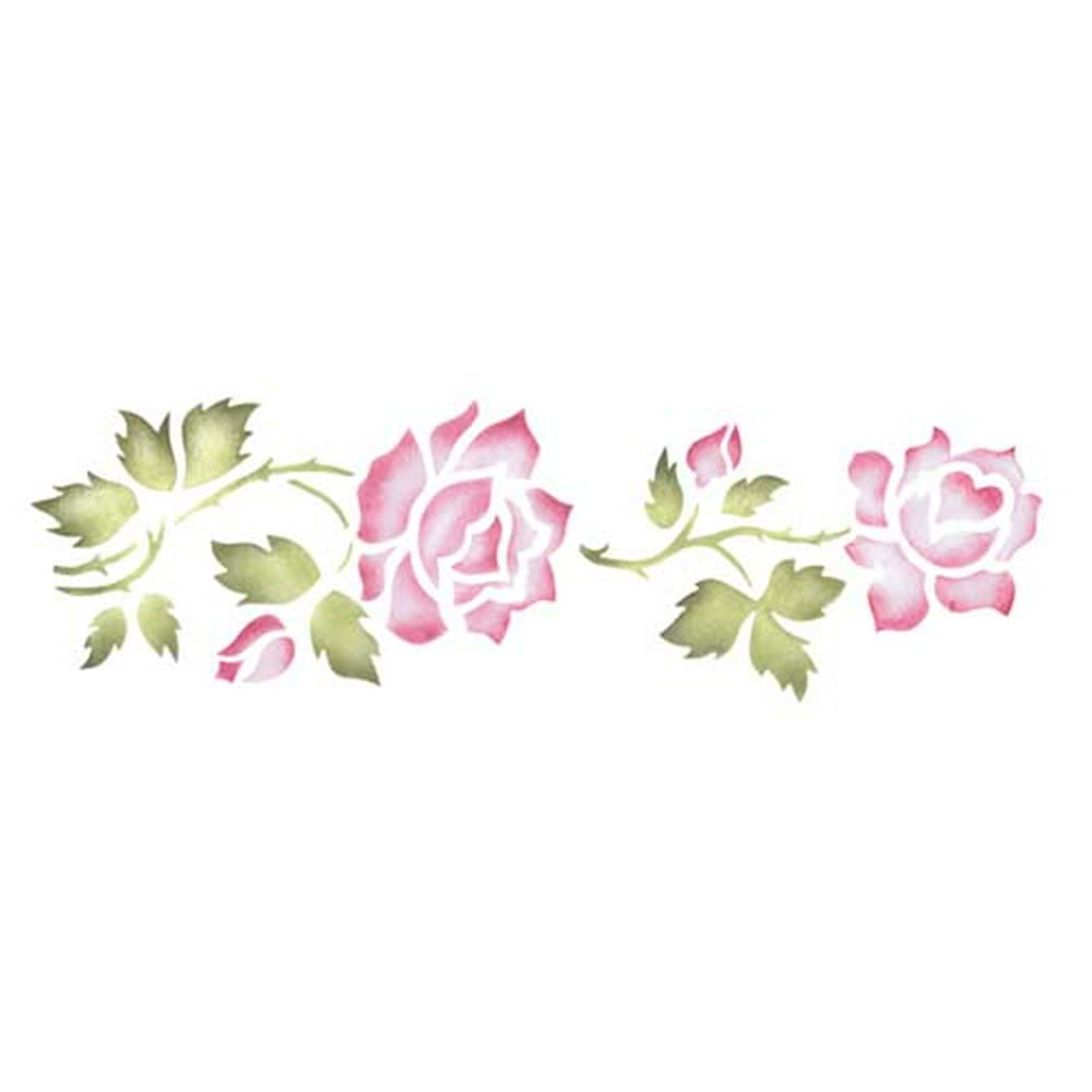 Large Rose Wall Stencil SKU 714 by Designer Stencils
