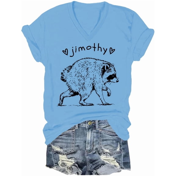 Jimothy Raccoon Shirt Animal Lover Shirts For Women Men Feral V Neck Tshirt