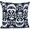 Blue, variant on Simply Daisy 16" x 16" Ikat Geometric Print Pillow, White