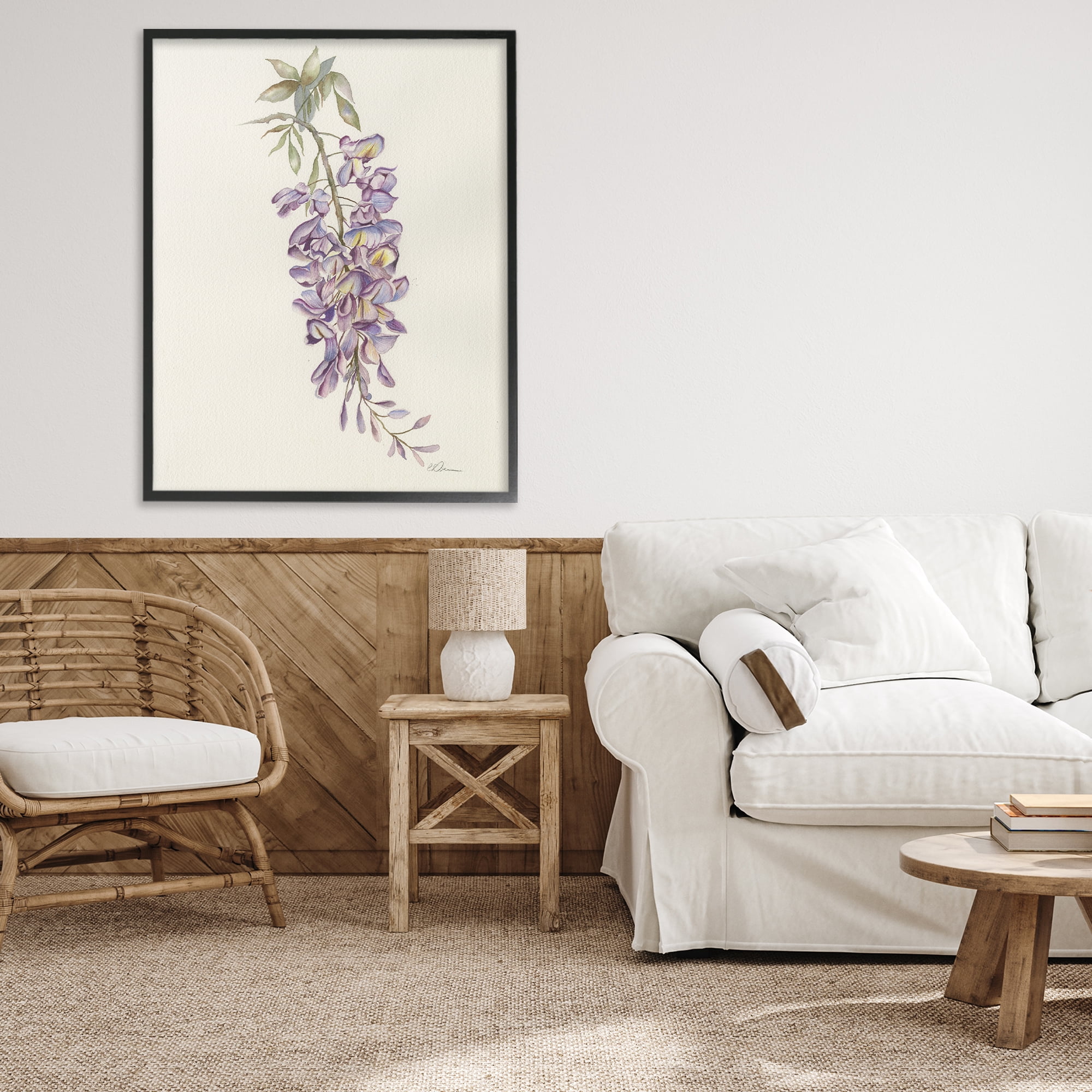 Stupell Industries Delicate Hyacinths Study Black Framed Giclee Art, design by Cady Driver