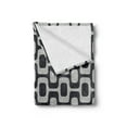thumbnail image 2 of Abstract Soft Flannel Fleece Throw Blanket, Modern White and Black Wave Pavement Pattern Fractal Looking Mosaic, Cozy Plush for Indoor and Outdoor Use, 70" x 90", Black Pale Grey White, by Ambesonne, 2 of 5