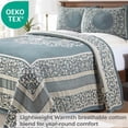 thumbnail image 6 of Superior 2-Pieces High-Durability Cotton-Blend Bedspread Set, Twin, Cerulean Blue, 6 of 9