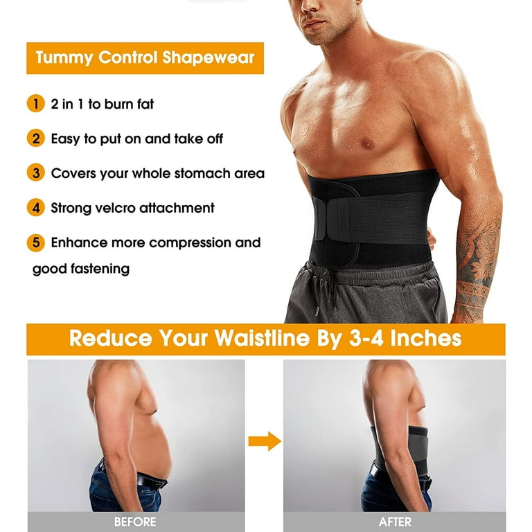 Men Tummy Tuck Belt Body Shaper Seamless Control Slimming Trimmer