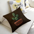 thumbnail image 5 of cactus pot aestheticismLinen toss pillowcase decoration pillowcase gifting preferred 18x18 inch cushion cover 4 sets sofa pillowcase sofa bedroom living room car, 5 of 8