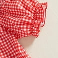 thumbnail image 4 of Coerni First Birthday Outfit Girl Heart Bubble Romper Jumpsuit Bodysuit New Born Waffle Clothes Baby Knitted Embroidered Plaid Onesie, 4 of 8