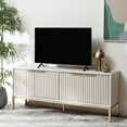 thumbnail image 2 of SAFAVIEH Lylia 4 Door Media Stand, White/Gold Legs/Gold Handle (60.8 in. W x 17.7 in. D x 24.6 in. H), 2 of 16