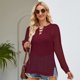 thumbnail image 1 of Suéter hueco para mujer, suéter holgado con cuello redondo y abertura en la parte inferior, top de diseño para usar en el exterior, novedad de 2023, 1 of 4