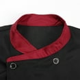thumbnail image 6 of Ocealan Mens Short/Long Sheeve Uniform Chef Coat Double Breasted Pockt Working Jacket for Hotel Black XXL, 6 of 7