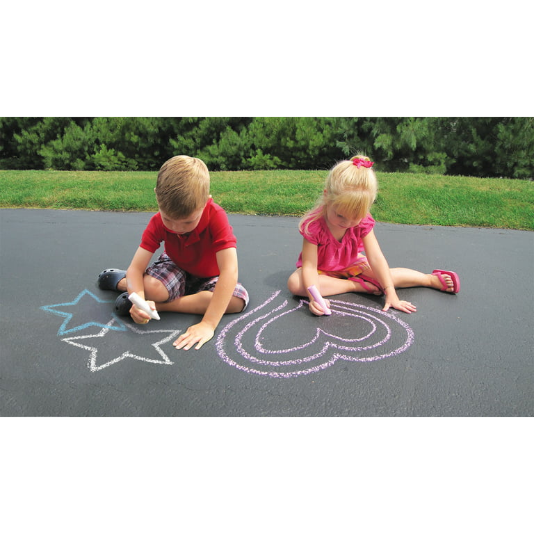 Giant Chalk Town & Roads · Sidewalk Chalk Art for Kids Car Play