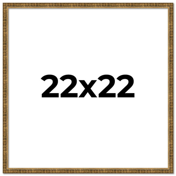 22x22 Frame Gold Kingsley Distressed Solid Wood Picture Frame Width 0.75 Inches | Interior Frame