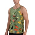thumbnail image 2 of KLL Botanical Garden With Cats Print Men's Muscle Gym Workout Stringer Tank Tops Bodybuilding Fitness T-Shirts Tank Tops Men-X-Large, 2 of 7