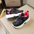 thumbnail image 2 of Ramiter Boys Girls Sneakers Girls Sports Shoes Fashionable New Pattern Simple and Cute Mesh Breathable Comfortable Hook Loop Casual Shoes Kids Tennis Shoes,Black, 2 of 5