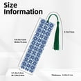 thumbnail image 3 of Kdxio Vintage Blue Print Metal Tassel Bookmarks,Perfect Gift for Art Lovers and Bookworms Metal Bookmarks for Women, 3 of 8