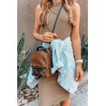 thumbnail image 2 of Vestido PRETTYGARDEN 2025 Ajustado Midi sin Mangas Café XL, 2 of 4