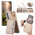 thumbnail image 1 of FOXDOCK Case for Samsung Galaxy S26 Pro, Multiple Stands, Ring Design, Wallet Function and Advanced Protection - Khaki, 1 of 5