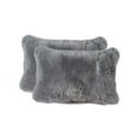 thumbnail image 1 of 12" X 20" X 5" Gray 2 Pack Sheepskin Pillow, 1 of 1