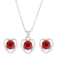 thumbnail image 3 of Conjunto de collar, pendientes y pulsera de cristal para mujer, regalo de San Valentín, collar de aleación., 3 of 5