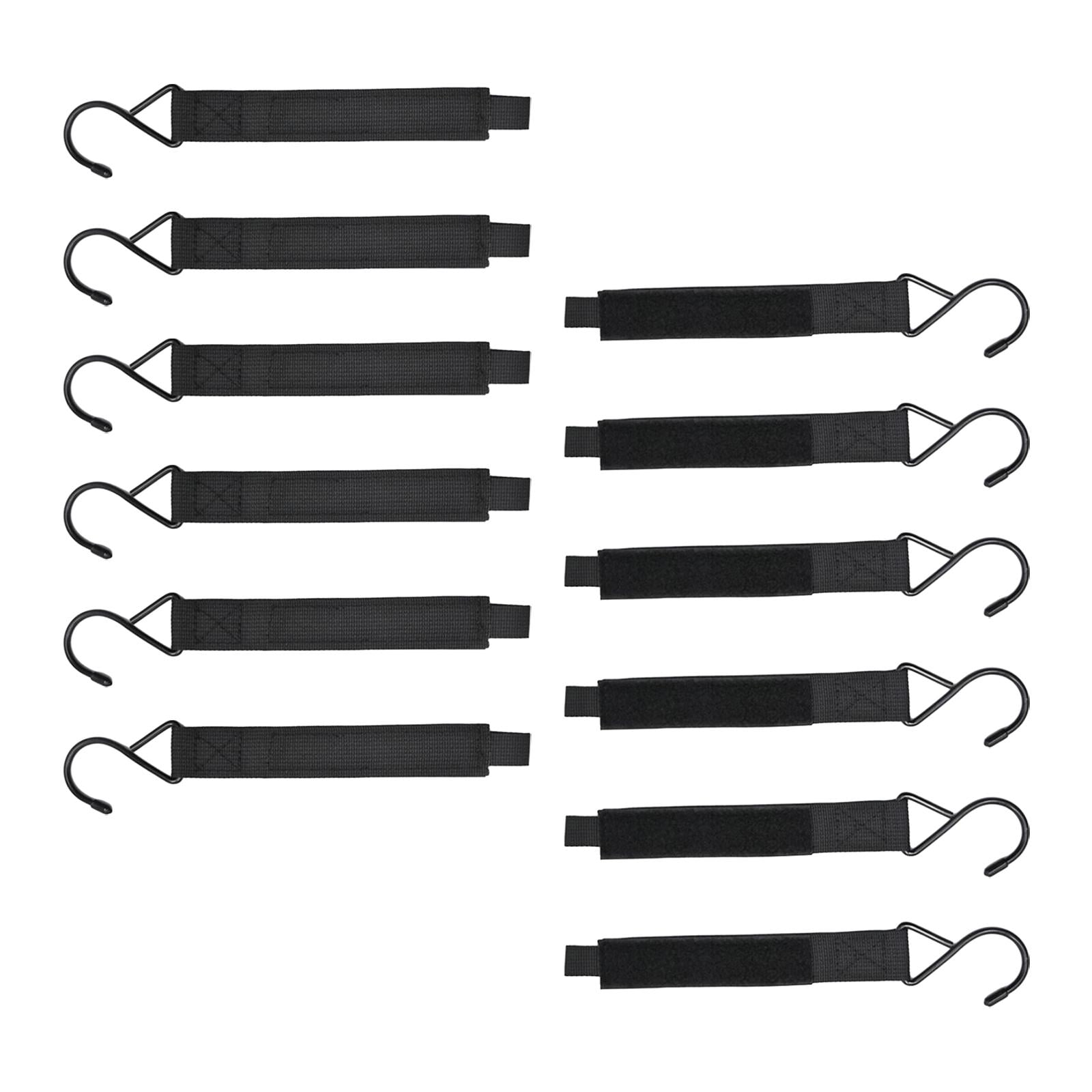Miulika 12Pcs Ice Fishing Shelter Hooks Coat Hooks Ice Fishing Storage Heavy Duty Hanging Tent Storage Hook for Outdoor Gloves Lights