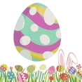 thumbnail image 4 of Felpudo decorativo de Pascua, con forma de huevo de Pascua, antideslizante, con base de goma, para exterior e interior, para entrada, primaveral., 4 of 7