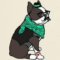 thumbnail image 3 of CafePress - Hipster Boston Terrier Light T Shirt - Men's Classic Graphic T-Shirt, 3 of 4