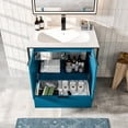 thumbnail image 3 of EVIVA Moma 24 Inch Teal Bathroom Vanity with Black Metallic Legs, 3 of 7