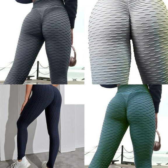 US Women Butt Lift Leggings Anti-Cellulite High Waist Push Up Yoga Pants TikTok
