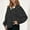 Black, variant on Women's Polka Dot Sweatshirt Half Zip V Neck Pullover Casual Long Sleeve Shirts Winter Fleece Warm Sweatshirts Tops Pink XXL
