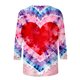 thumbnail image 5 of Xuyuer Womens Valentine T Shirts Love Heart Printed Graphic Tee Tops Spring Shirts Halloween Round Neck 3/4 Length Sleeve Graphic Tee Tops Fashion Casual Printed T-Shirt Top, 5 of 6