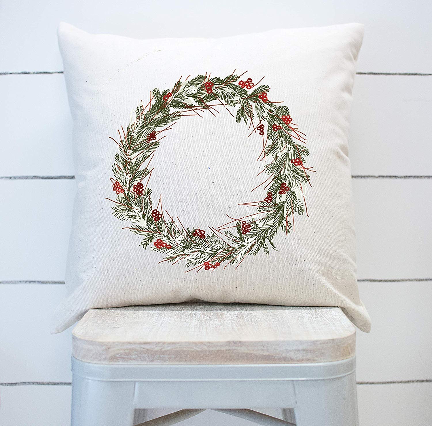christmas wreath pillow
