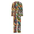thumbnail image 4 of Viikei Women's Sleepwear Shorts Set Breezy Casual Lounge,Ladies' Fashion Printed Casual Round Neck Long Sleeve Top Pants Pajama Set Multicolor XXL, 4 of 5