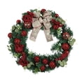 thumbnail image 1 of Corona navideña, corona navideña para puerta, guirnalda realista, piña para puerta de entrada, decoración navideña para pared de celebración, invierno L, 1 of 8