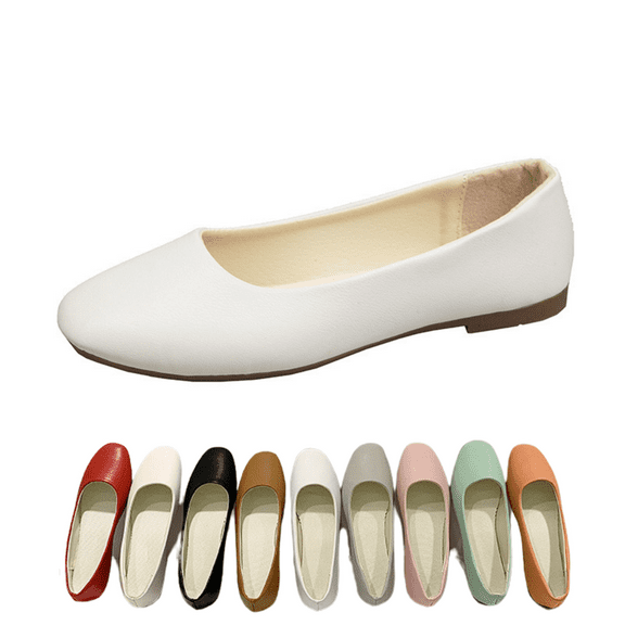 CHICVOMEY Women's Breathable Slip-on Flats Lightweight Comfortable Casual Shoes for Women with Non-Slip Flexible Sole Office Work Loafers Wide Width Available