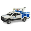 Bruder RAM 2500 Power Wagon Lifeguard Toy - With Figure, Stand-Up Paddle Board, Light & Sound