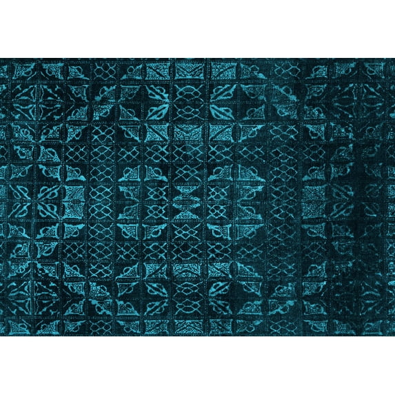 Ahgly Company Indoor Rectangle Abstract Light Blue Modern Area Rugs, 5' x 8'