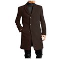thumbnail image 2 of Maqroz Mens Knee Length Trench Coat Windproof Keep Warm Overcoat Notched Lapel Long Jacket Single Breasted Classic Winter Overcoats Casual Stylish Coats with Pockets, 2 of 9