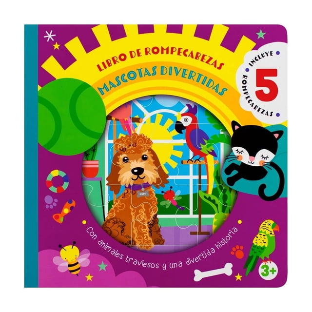 Libro de Rompecabezas Mascotas Divertidas Silver Dolphin Koral Books