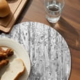 thumbnail image 3 of Grey Forest Round 13 Inch Placemats Set of 6, Modern Oil Painting Art HeatResistant Non Slip Place Mats for Dining Table, Wipeable Braided Kitchen Table Mats for Housewarming, 3 of 9