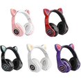 thumbnail image 2 of Lindos Auriculares inalámbricos con Orejas de Gato, Auriculares Bluetooth 5.0 sobre la Oreja con Control de Volumen Plegable con luz LED de 7 Colores para teléfonos Inteligentes, tabletas y, 2 of 4