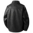 thumbnail image 6 of SwiftWear Women's Faux Leather Moto Bomber Jacket Vintage Zip Up Coat Waterproof Windproof Casual Outerwear​​, Black, 6 of 8