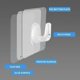 thumbnail image 4 of Ganchos de pared autoadhesivos transparentes, gancho de pared multiusos fuerte, soporte para llaves y toallas, accesorios para cocina y baño, 20/10/5 Uds., 4 of 5