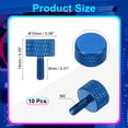 thumbnail image 2 of Uxcell Knurled Thumb Screw, Aluminum Alloy Flat Knurled Head Fasteners for PC Case Blue M3x8mm, 2 of 7