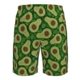 thumbnail image 6 of Kdxio Big Colorful Avocados Pattern Mens Casual Shorts - Drawstring Summer Beach Sports Shorts for Men, 6 of 9