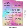 thumbnail image 4 of Bible Verse Blanket, Inspirational Religious Gift Throw Blanket with Bible Verse Religious Gifts for Women (Pink and White, 50X40), 4 of 5