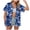 Z4-Blue, variant on vigerkar Womens Hawaiian Shirt Hawaii Button Down Shirts Palm Floral Tropical Vacation Outfits Casual Summer Trip Blouse Top (Dark Blue, L)