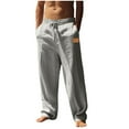 thumbnail image 2 of DPTALR Men's Solid Color Straight Leg Cargo Pants for Outdoor Fitness,GrayXXXL, 2 of 9